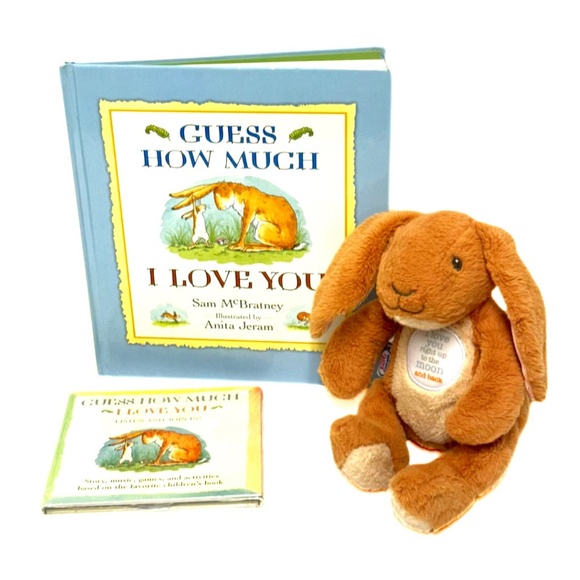 Guess How Much I Love You-Sam McBratney-Book / Sealed Audio CD / Rabbit Plush - Picture 1 of 8